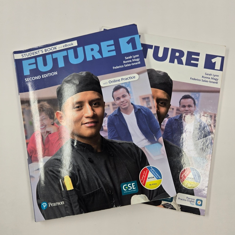 Pearson Future 1 Second Edition Student Book and Workbook ESL ELL 2 Book Set